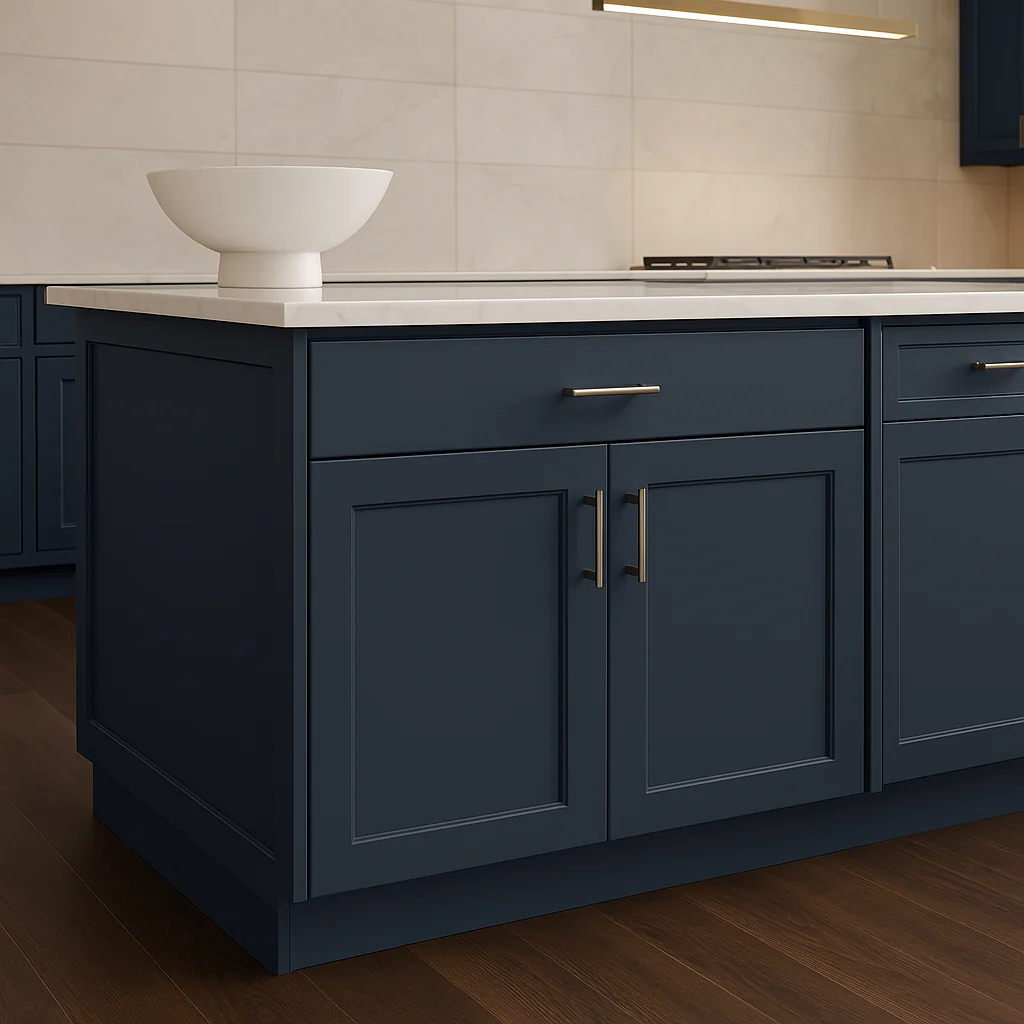 Hampton Bay Avondale Ink Blue Shaker Base Kitchen Cabinet - 36 in. W x 24 in. D x 34.5 in. H - Image 3