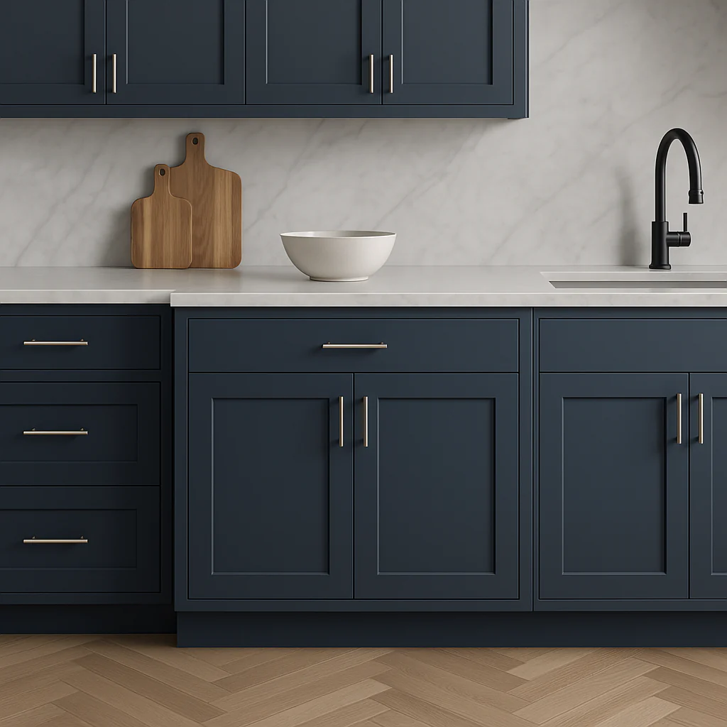 Hampton Bay Avondale Ink Blue Shaker Base Kitchen Cabinet - 36 in. W x 24 in. D x 34.5 in. H - Image 4
