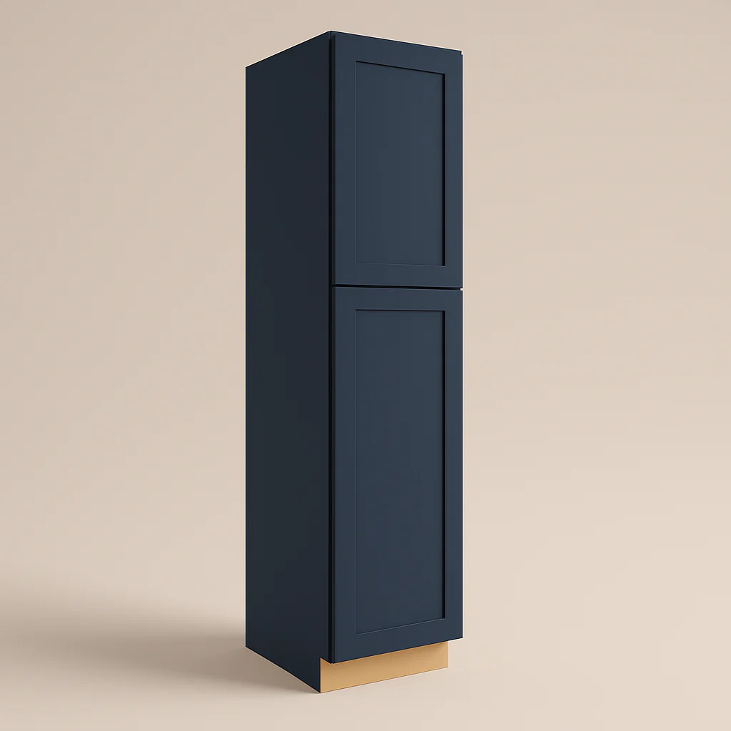 Hampton Bay Avondale Ink Blue Shaker Pantry Cabinet - 18" W x 24" D x 90" H