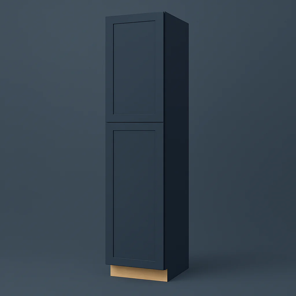 Hampton Bay Avondale Ink Blue Shaker Pantry Cabinet, 18x24x96