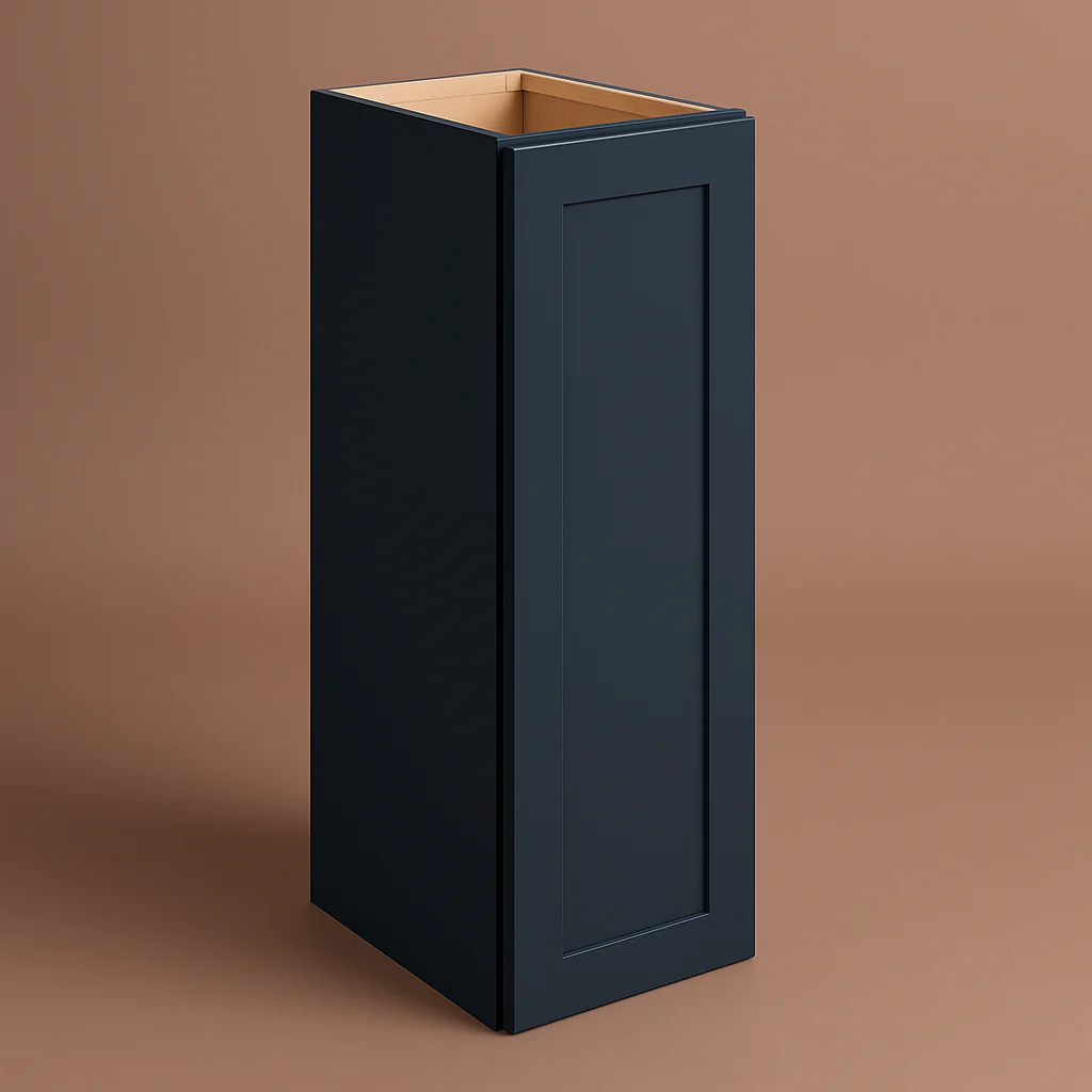 Hampton Bay Avondale Ink Blue Shaker Wall Kitchen Cabinet - 15" W x 12" D x 42" H