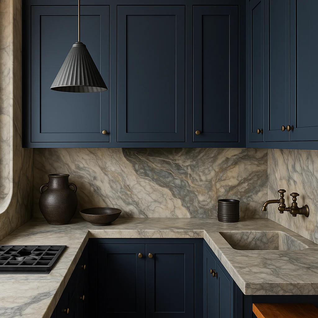 Hampton Bay Avondale Ink Blue Shaker Wall Kitchen Cabinet - 15" W x 12" D x 42" H - Image 4