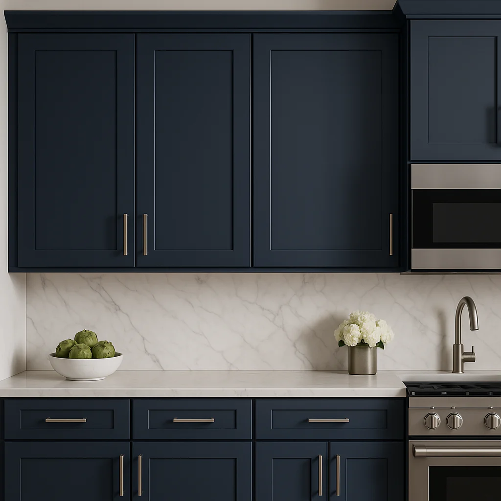 Hampton Bay Avondale Ink Blue Shaker Wall Kitchen Cabinet - 18x12x30 - Image 2