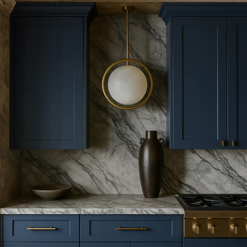 Hampton Bay Avondale Ink Blue Shaker Wall Kitchen Cabinet - 18x12x36 - Image 3