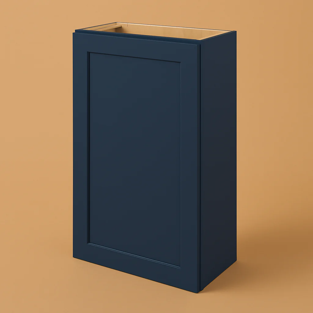 Hampton Bay Avondale Ink Blue Shaker Wall Kitchen Cabinet - 21" W x 12" D x 36" H