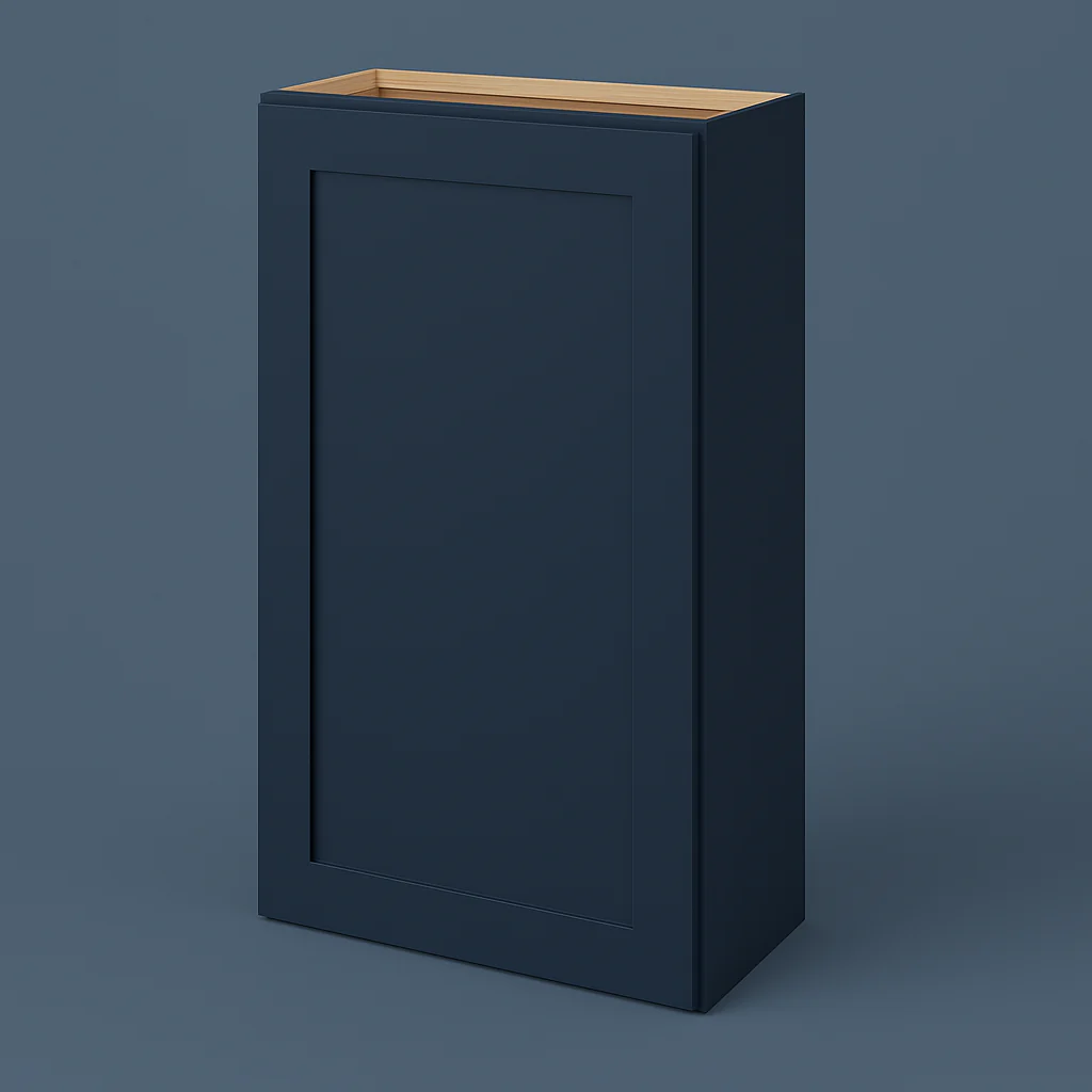 Hampton Bay Avondale Ink Blue Shaker Wall Kitchen Cabinet - 24x12x42