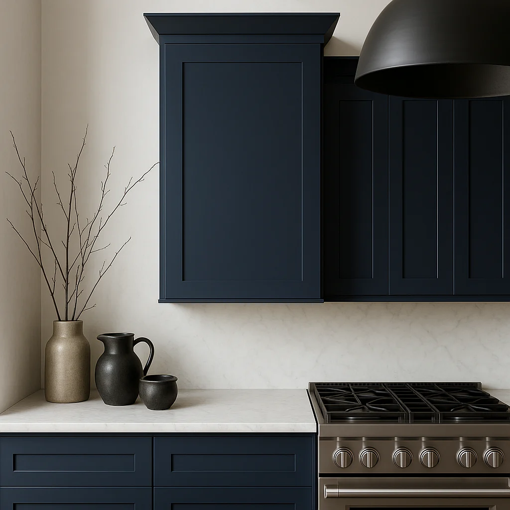 Hampton Bay Avondale Ink Blue Shaker Wall Kitchen Cabinet - 24x12x42 - Image 2