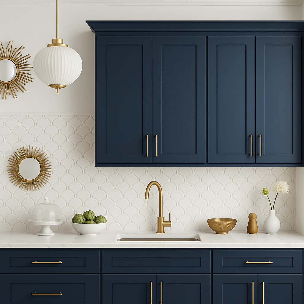 Hampton Bay Avondale Ink Blue Shaker Wall Kitchen Cabinet - 24x12x42 - Image 3