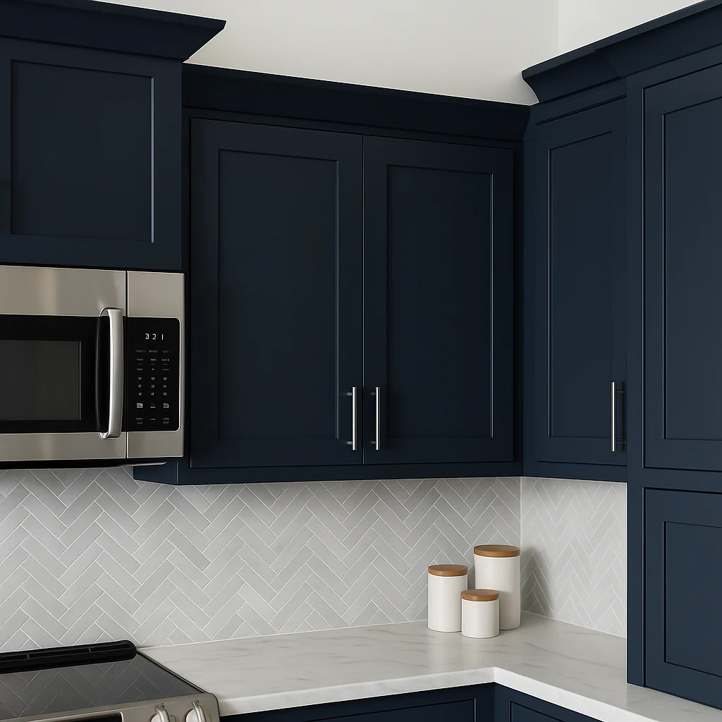 Hampton Bay Avondale Ink Blue Shaker Wall Kitchen Cabinet - 27x12x30 - Image 3