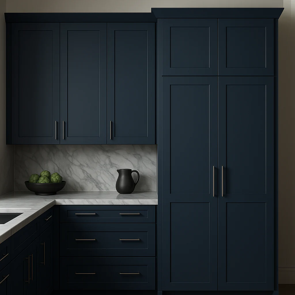 Hampton Bay Avondale Ink Blue Shaker Wall Kitchen Cabinet - 30x12x42 - Image 2
