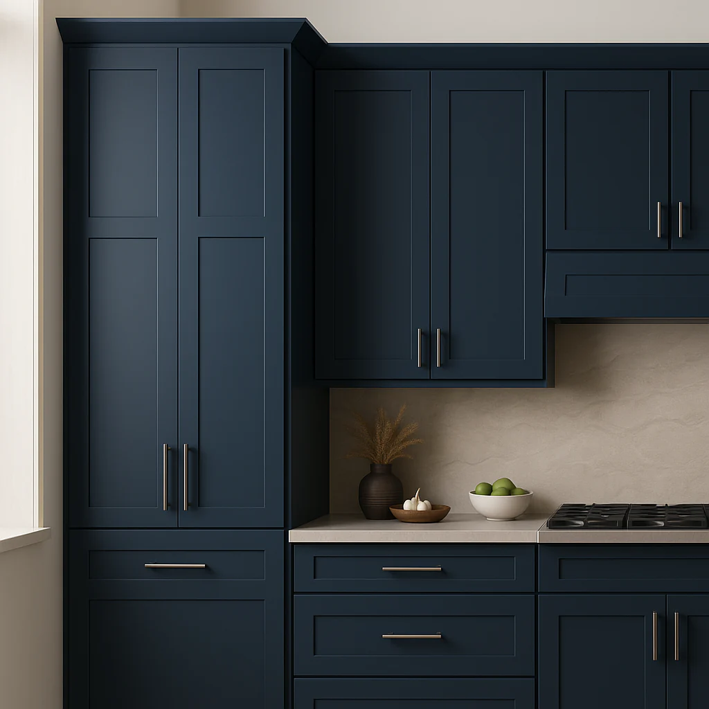 Hampton Bay Avondale Ink Blue Shaker Wall Kitchen Cabinet - 30x12x42 - Image 3