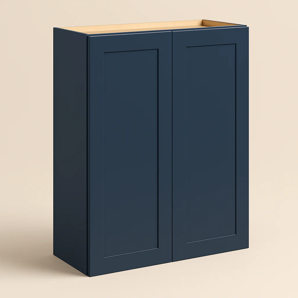Hampton Bay Avondale Ink Blue Shaker Wall Kitchen Cabinet - 36x12x42
