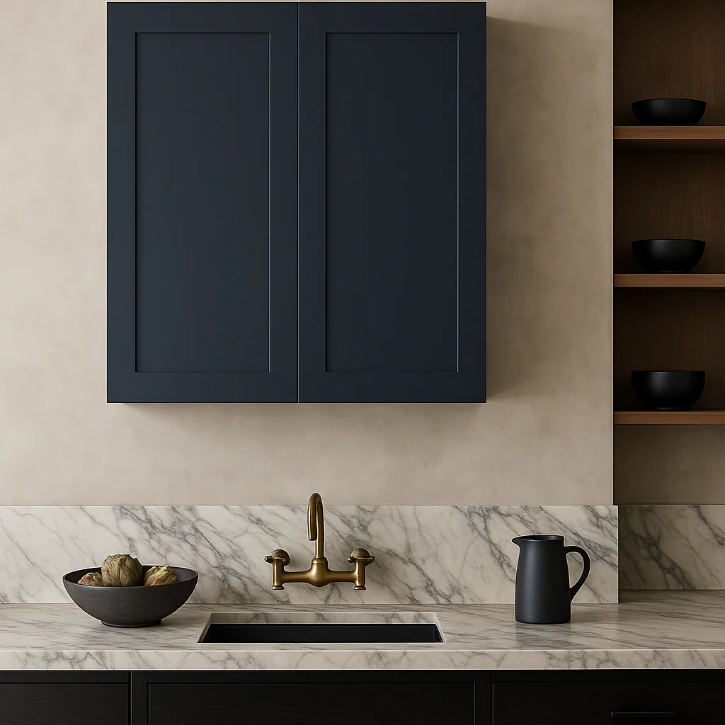 Hampton Bay Avondale Ink Blue Shaker Wall Kitchen Cabinet - 36x12x42 - Image 2