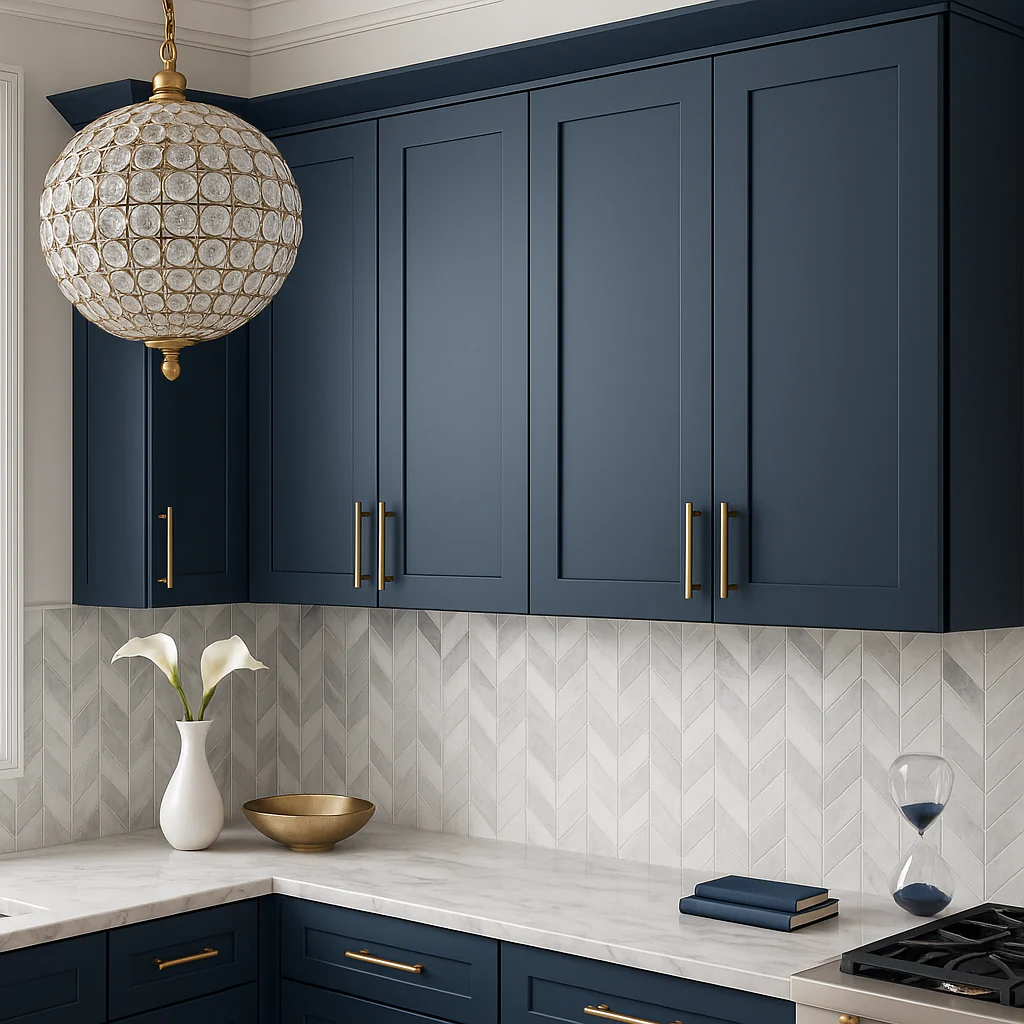 Hampton Bay Avondale Ink Blue Shaker Wall Kitchen Cabinet - 36x12x42 - Image 4