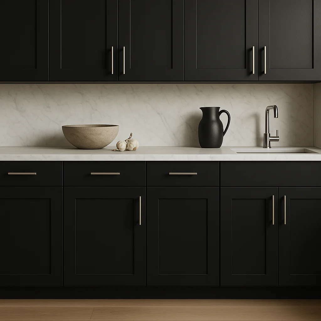 Hampton Bay Avondale Raven Black Shaker Base Kitchen Cabinet - 21 in. W x 24 in. D x 34.5 in. H - Image 3