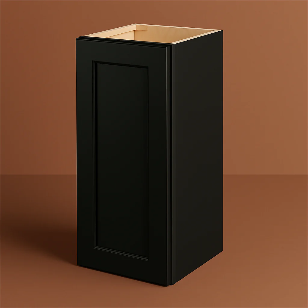 Hampton Bay Avondale Raven Black Shaker Wall Kitchen Cabinet, 12x12x30 Inches