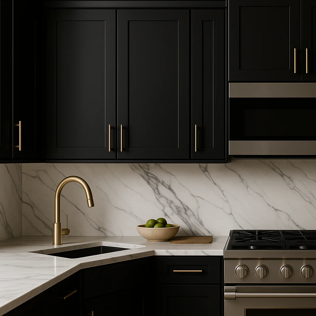 Hampton Bay Avondale Raven Black Shaker Wall Kitchen Cabinet - 15x12x30 - Image 4