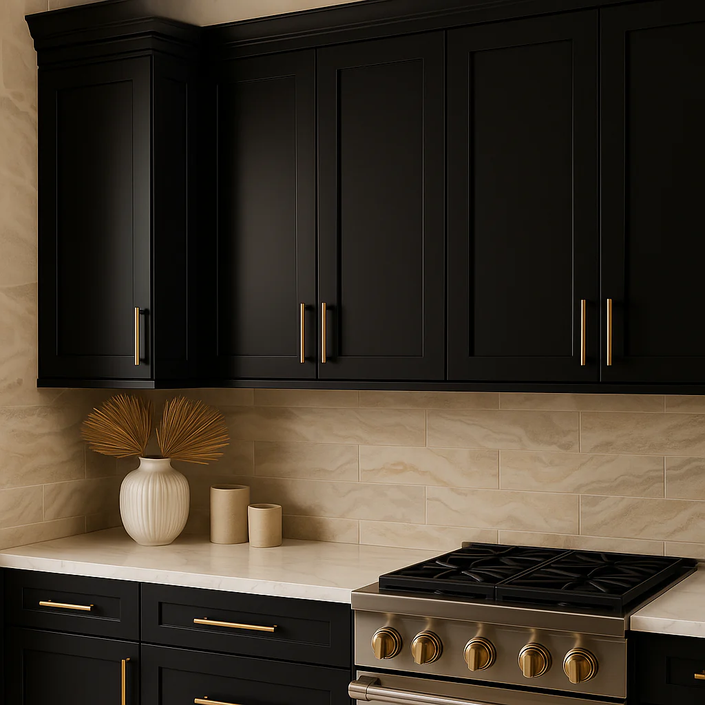 Hampton Bay Avondale Raven Black Shaker Wall Kitchen Cabinet, 15x12x36 in. - Image 4