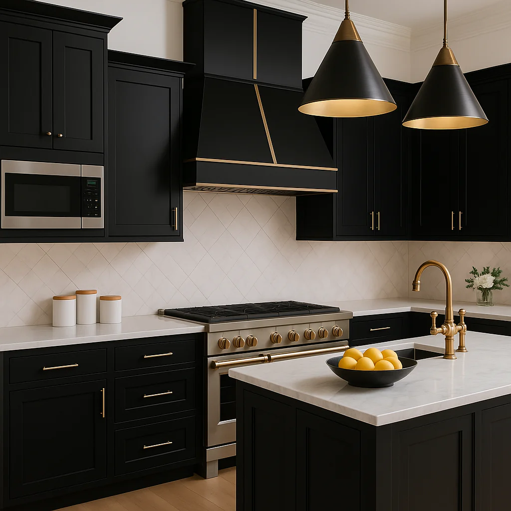 Hampton Bay Avondale Raven Black Shaker Wall Kitchen Cabinet - 21x12x30 - Image 4