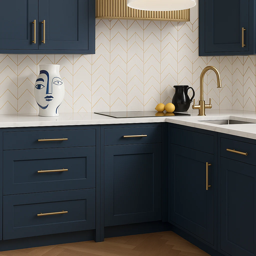 Hampton Bay Avondale Ready to Assemble Plywood Shaker Base Kitchen Cabinet in Ink Blue - Image 3