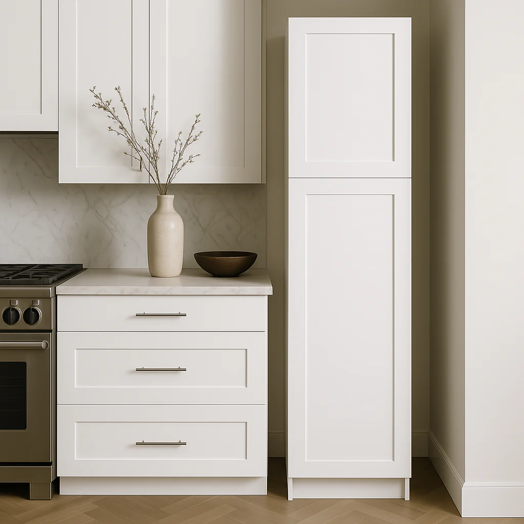 Hampton Bay Avondale Ready to Assemble Plywood Shaker Pantry Cabinet in Alpine White - Image 4