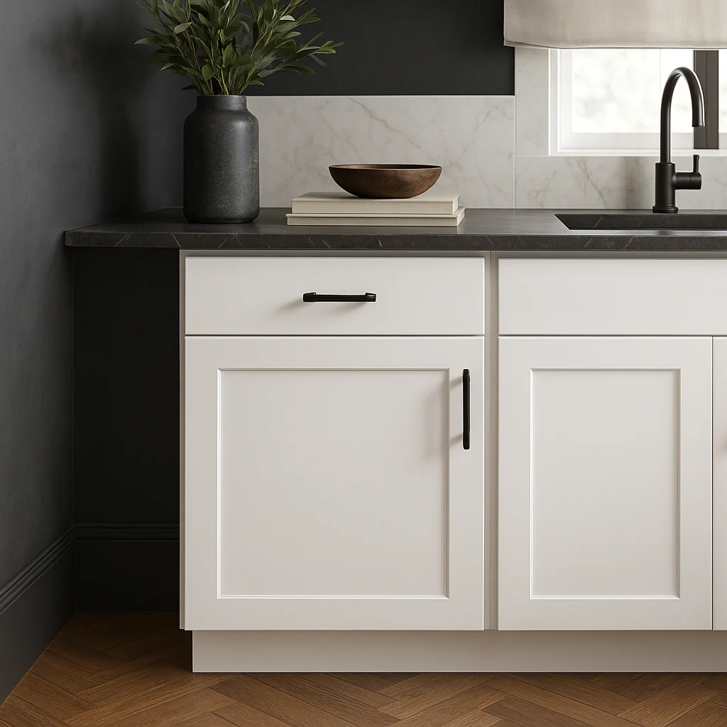 Hampton Bay Avondale Shaker Base Kitchen Cabinet, 21 in. W x 24 in. D x 34.5 in. H, Alpine White - Image 2