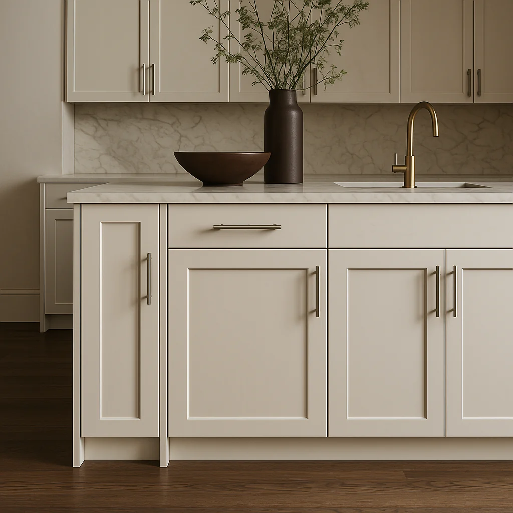 Hampton Bay Avondale Shaker Base Kitchen Cabinet, 9 in. W x 24 in. D x 34.5 in. H, Antique White - Image 2