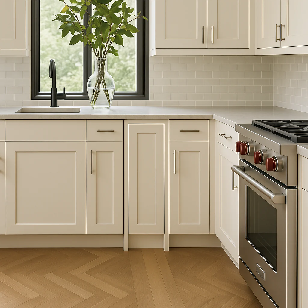 Hampton Bay Avondale Shaker Base Kitchen Cabinet, 9 in. W x 24 in. D x 34.5 in. H, Antique White - Image 4