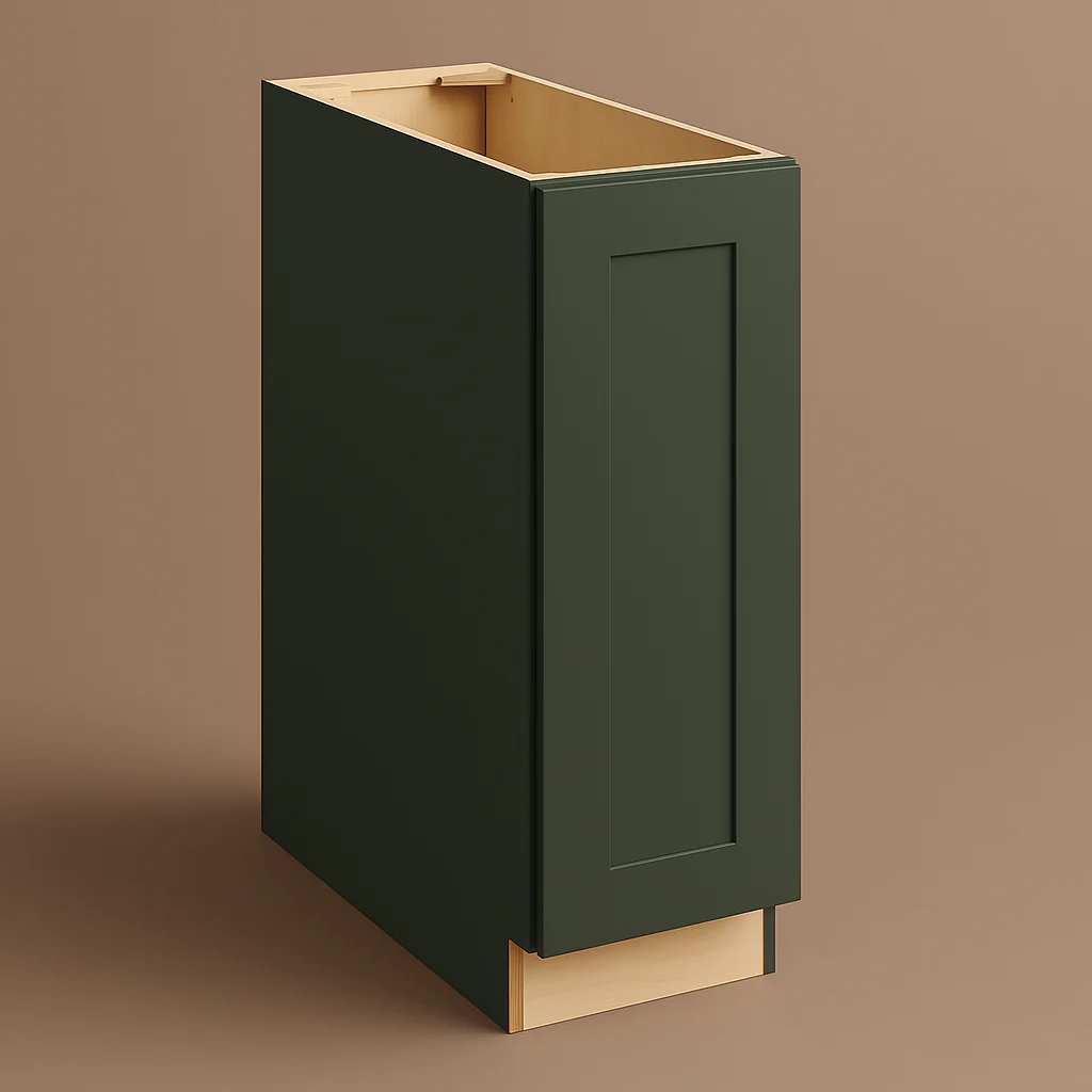 Hampton Bay Avondale Shaker Base Kitchen Cabinet, 9 in. W x 24 in. D x 34.5 in. H, Fern Green