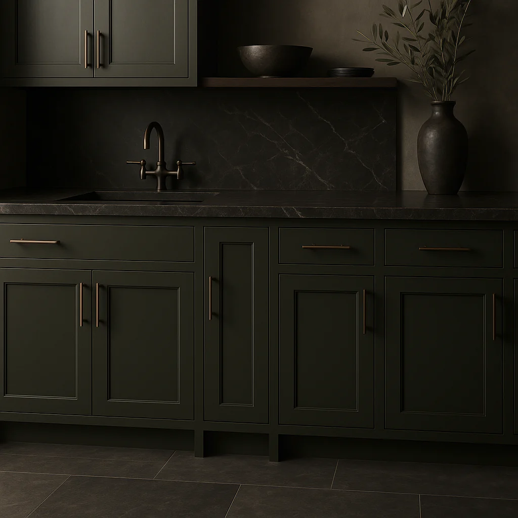 Hampton Bay Avondale Shaker Base Kitchen Cabinet, 9 in. W x 24 in. D x 34.5 in. H, Fern Green - Image 2