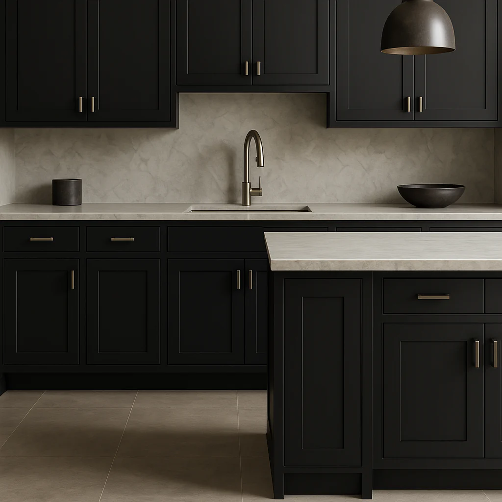 Hampton Bay Avondale Shaker Base Kitchen Cabinet, 9 in. W x 24 in. D x 34.5 in. H, Raven Black - Image 2