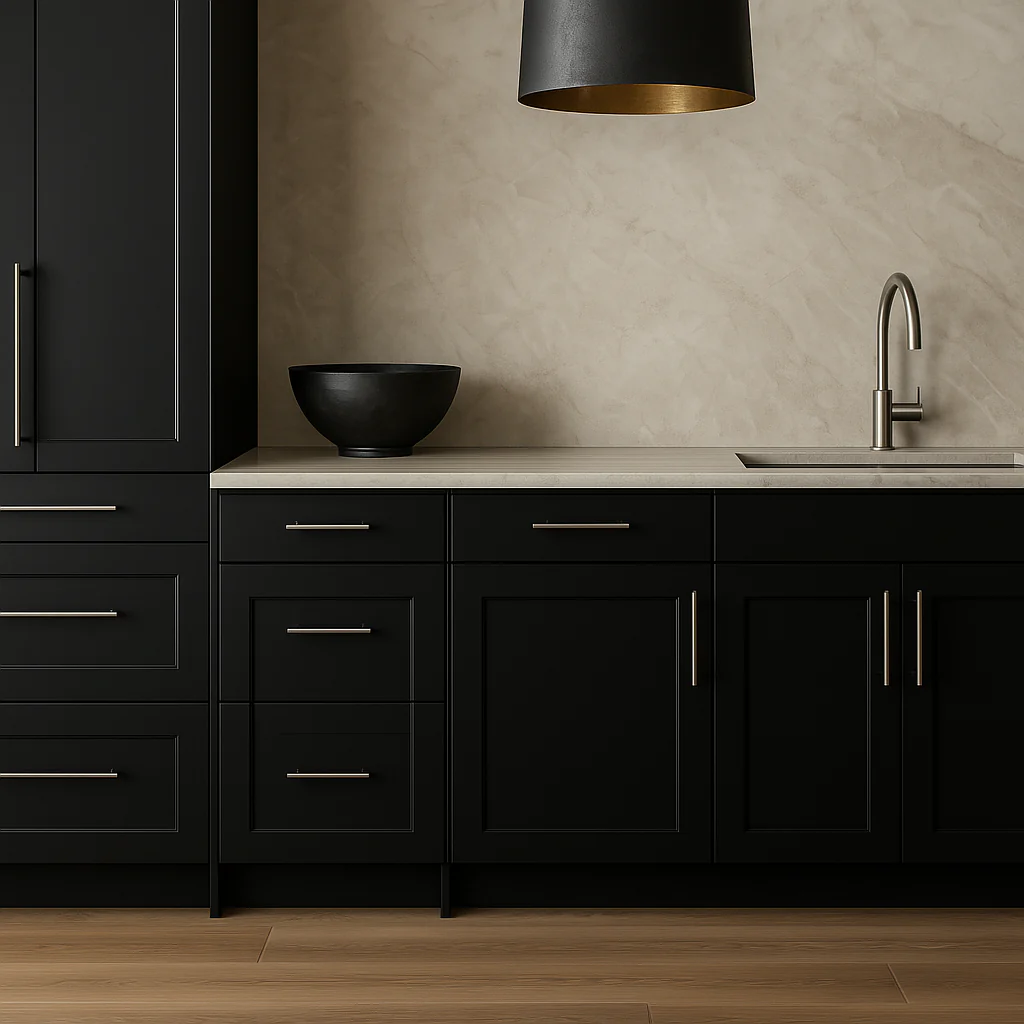 Hampton Bay Avondale Shaker Base Kitchen Cabinet in Raven Black - Image 2