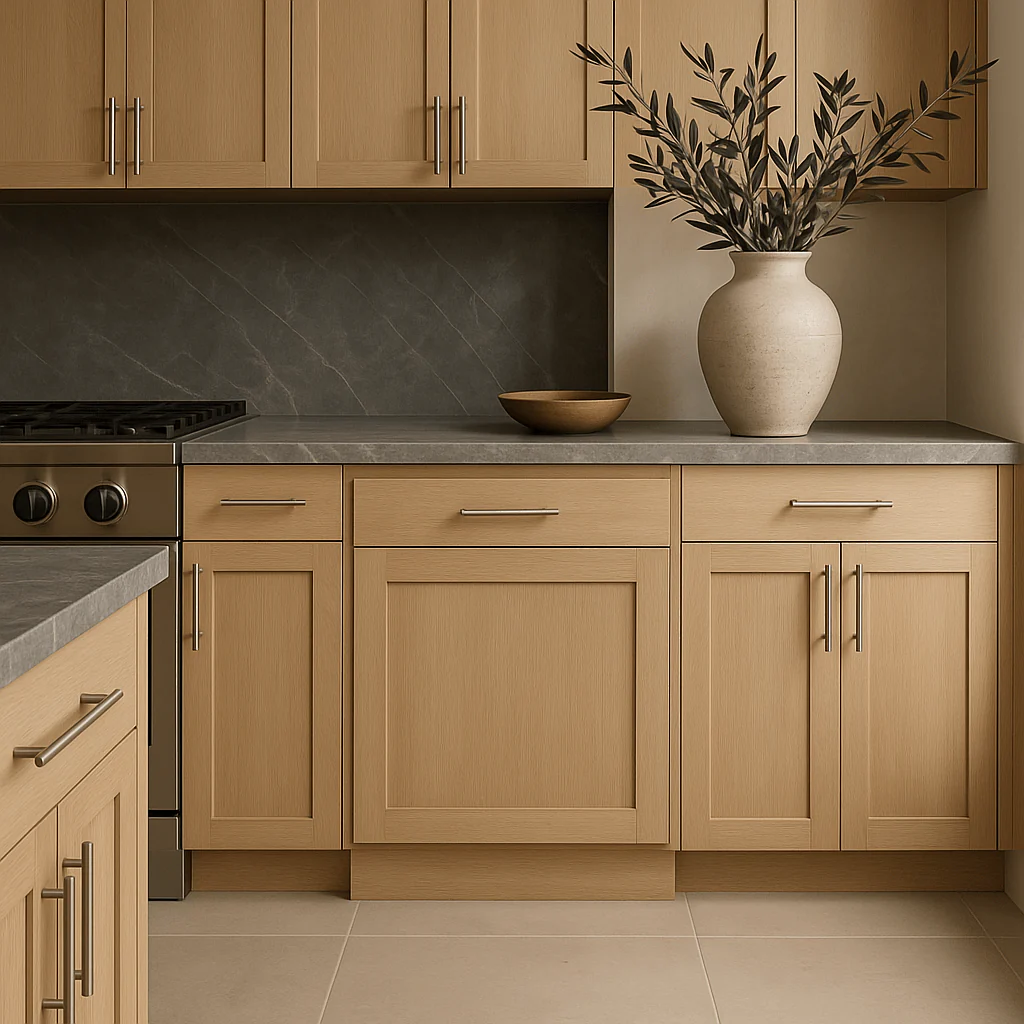 Hampton Bay Avondale Shaker Base Kitchen Cabinet in White Oak - Image 3