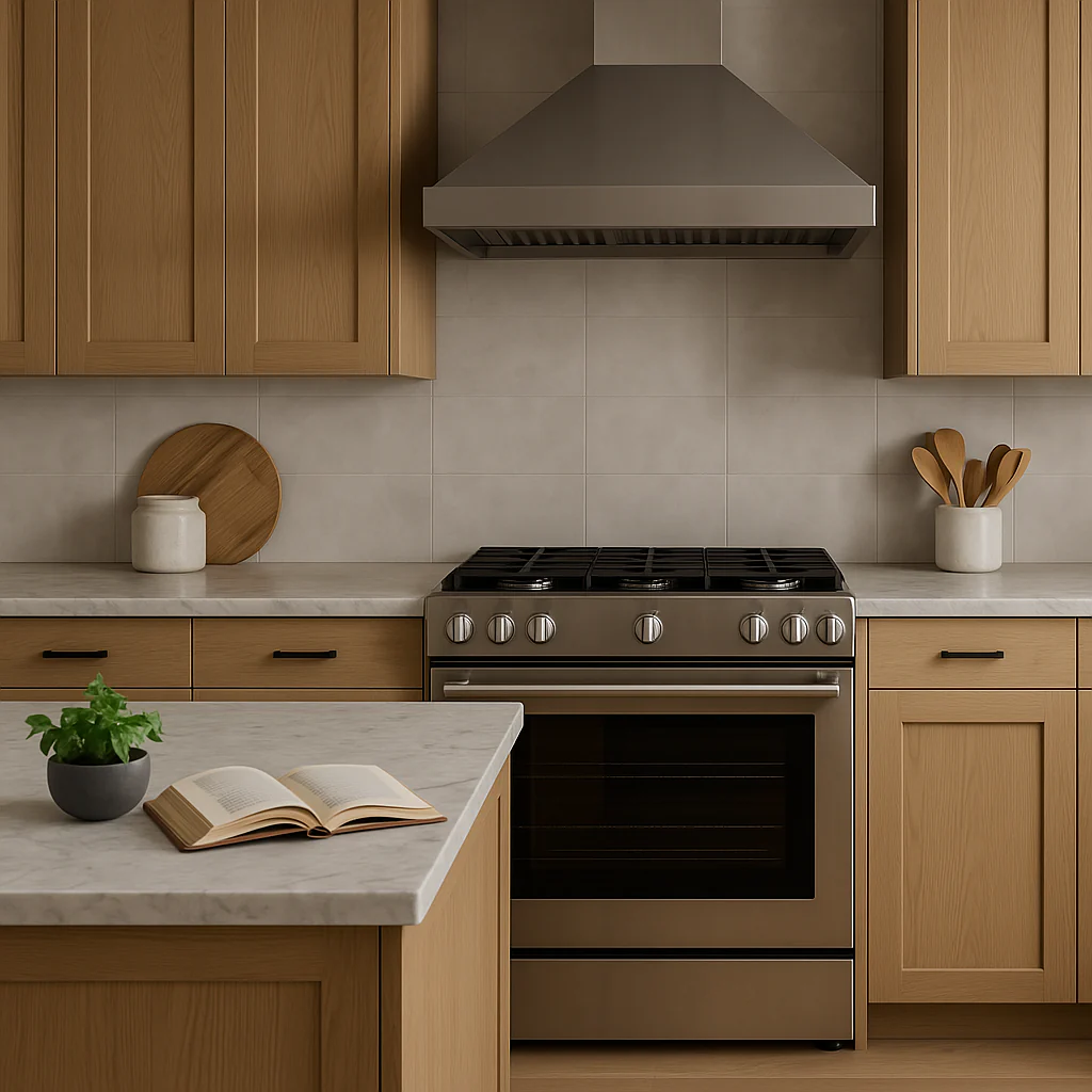 Hampton Bay Avondale Shaker Base Kitchen Cabinet in White Oak - Image 6