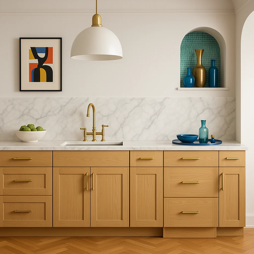 Hampton Bay Avondale Shaker Base Kitchen Cabinet in White Oak - Image 8