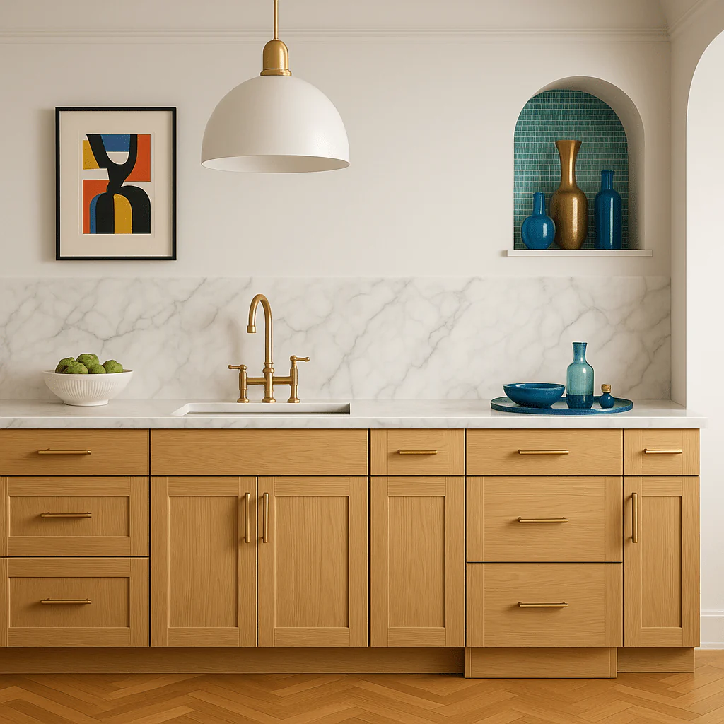 Hampton Bay Avondale Shaker Base Kitchen Cabinet in White Oak - Image 4