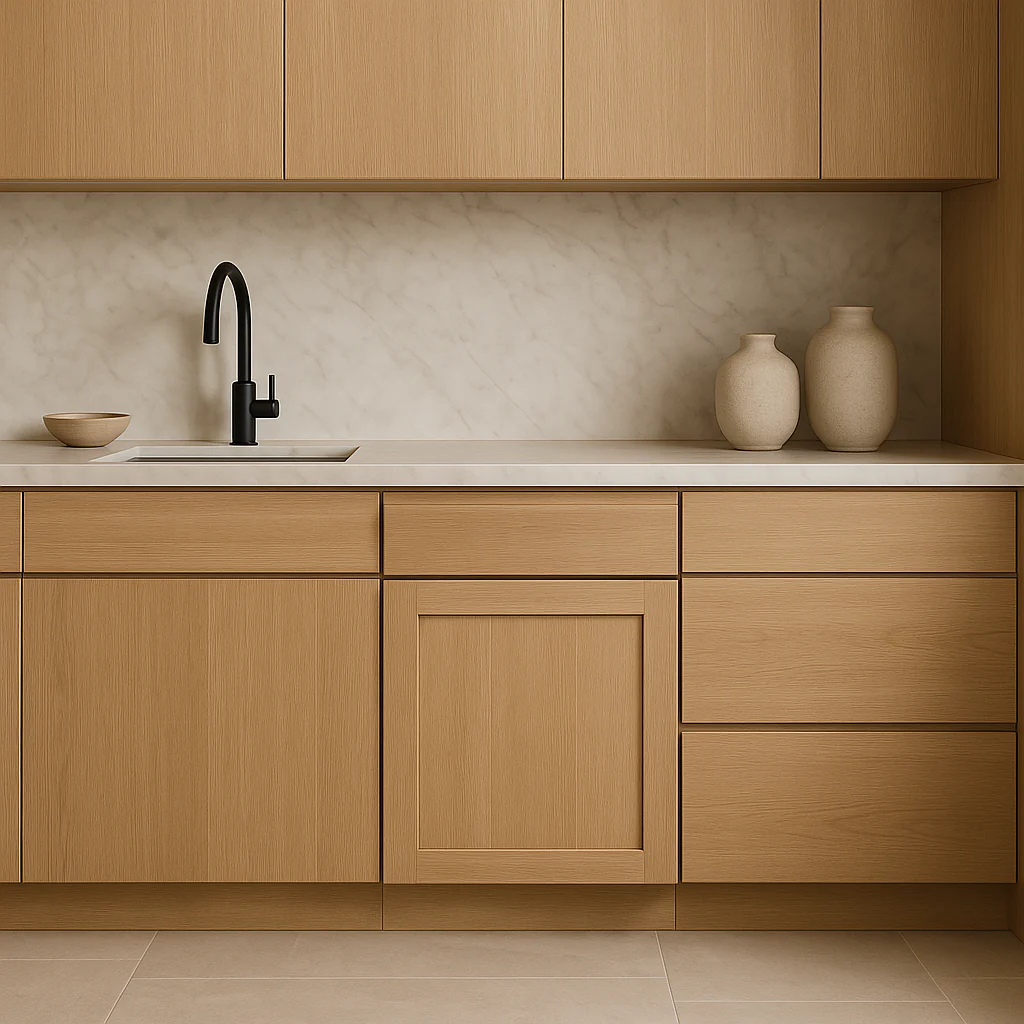 Hampton Bay Avondale Shaker Base Kitchen Cabinet in White Oak - Image 8