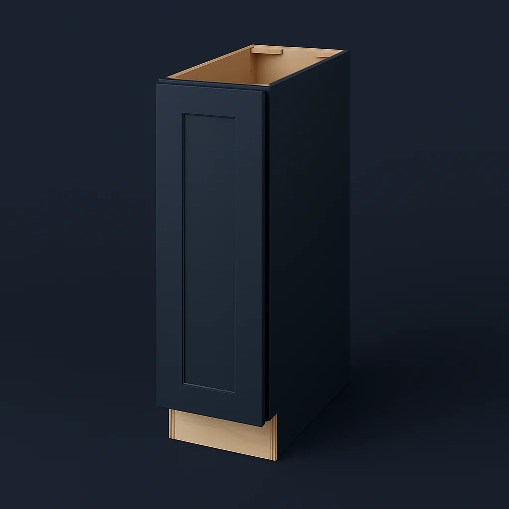 Hampton Bay Avondale Shaker Base Kitchen Cabinet, Ink Blue, 9 in. W x 24 in. D x 34.5 in. H