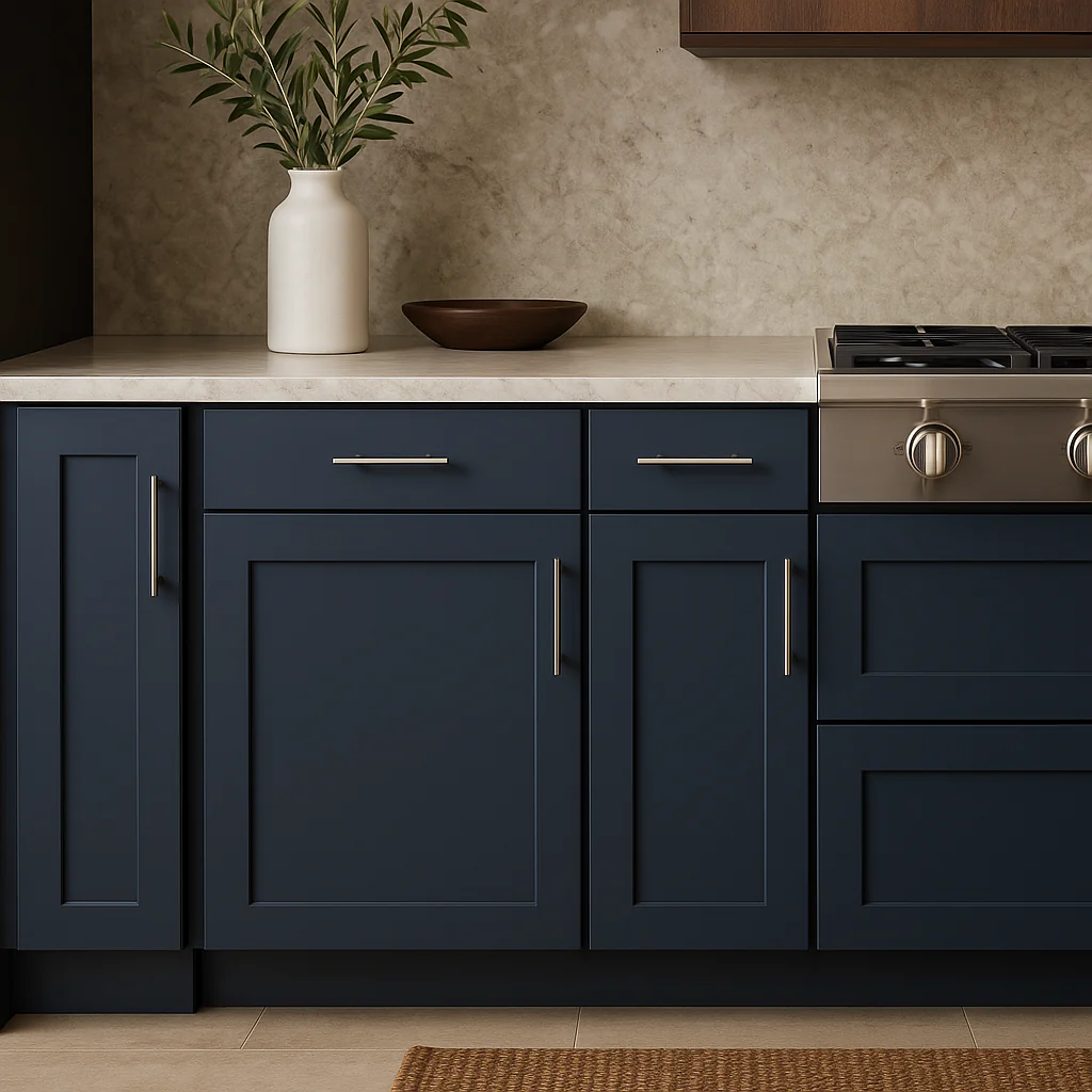 Hampton Bay Avondale Shaker Base Kitchen Cabinet, Ink Blue, 9 in. W x 24 in. D x 34.5 in. H - Image 2