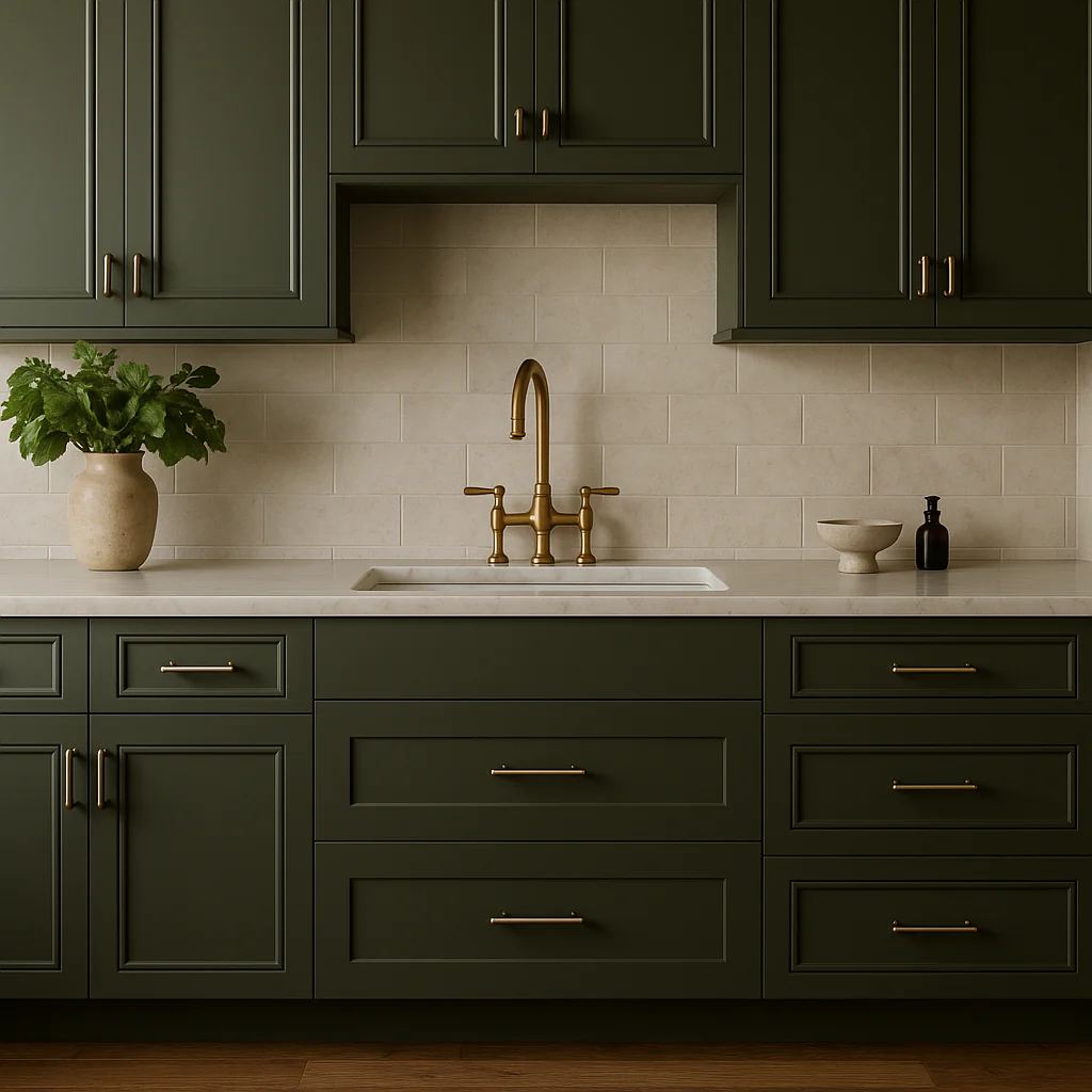 Hampton Bay Avondale Shaker Drawer Base Kitchen Cabinet, Fern Green, 36x24x34.5 in. - Image 3