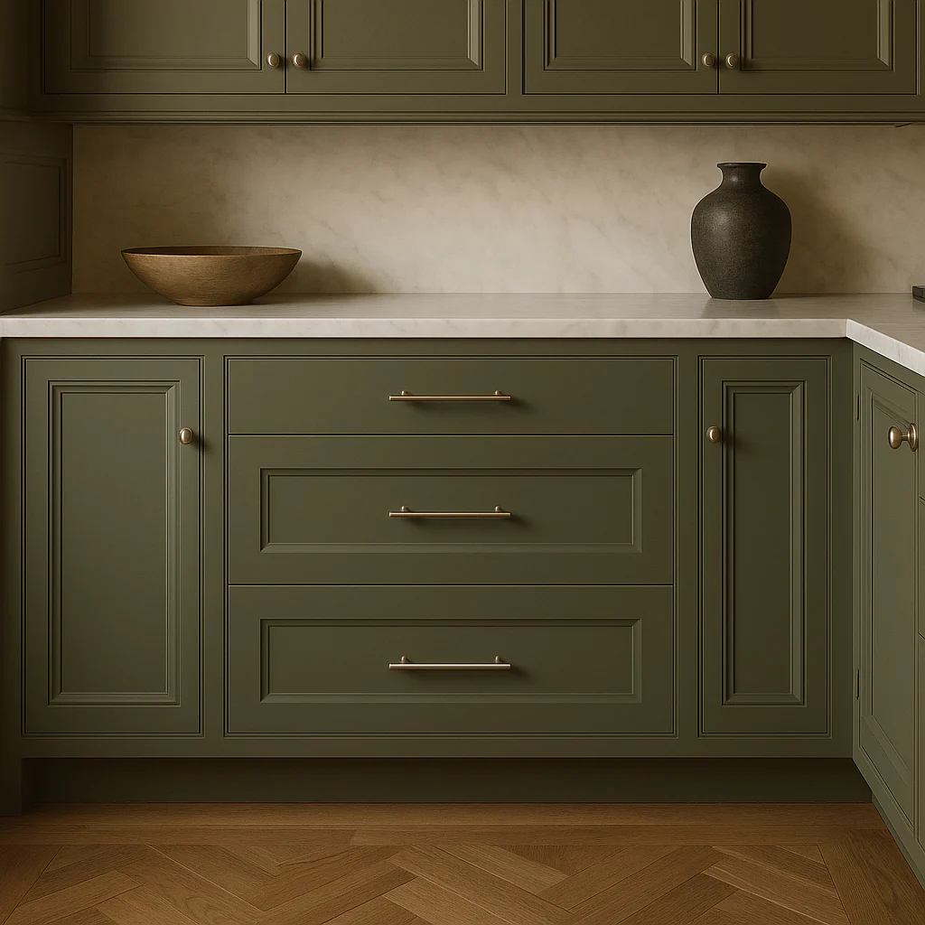 Hampton Bay Avondale Shaker Drawer Base Kitchen Cabinet, Fern Green, 36x24x34.5 in. - Image 4