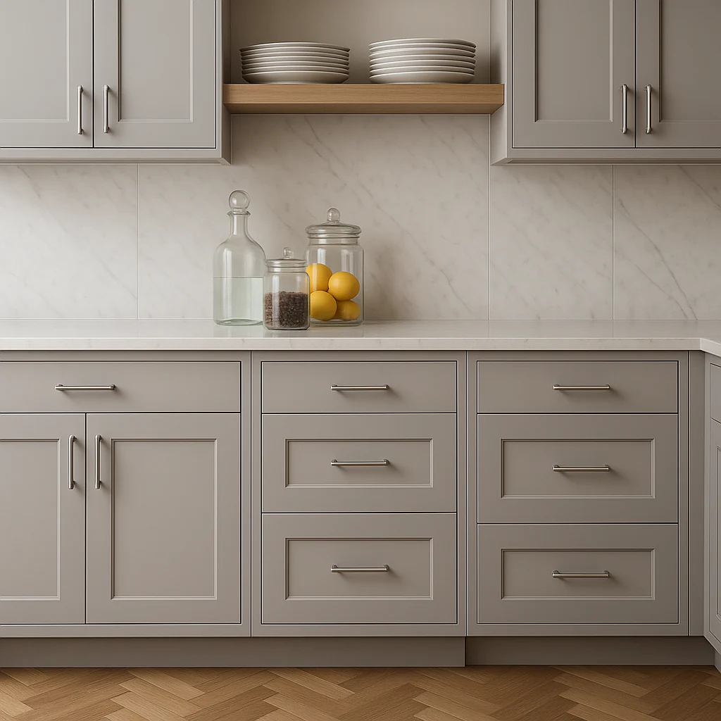 Hampton Bay Avondale Shaker Drawer Base Kitchen Cabinet in Dove Gray - Image 3