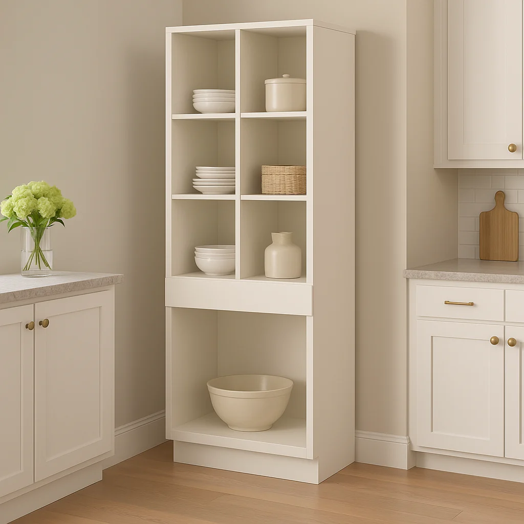 Hampton Bay Avondale Shaker Open Pantry Kitchen Cabinet in Antique White - Image 4