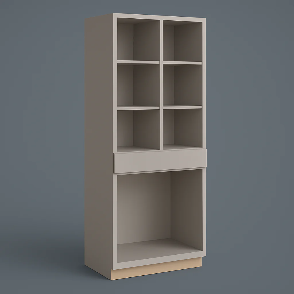 Hampton Bay Avondale Shaker Open Pantry Kitchen Cabinet in Dove Gray