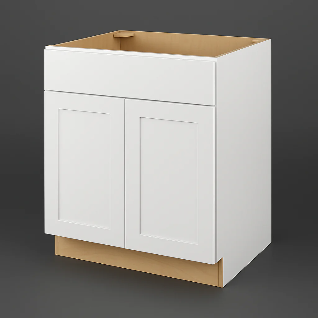 Hampton Bay Avondale Shaker Sink Base Cabinet, Alpine White, 33x24x34.5 inches