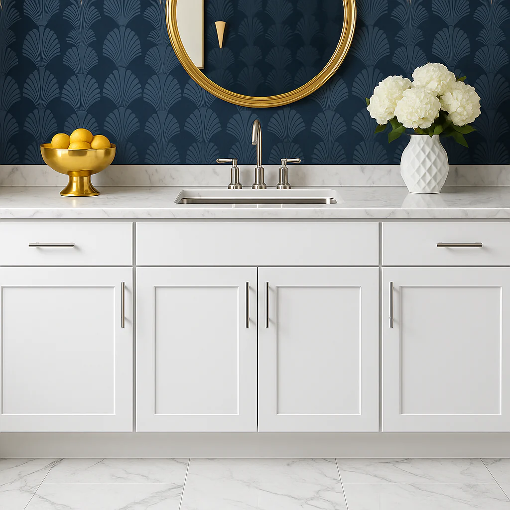 Hampton Bay Avondale Shaker Sink Base Cabinet, Alpine White, 33x24x34.5 inches - Image 4