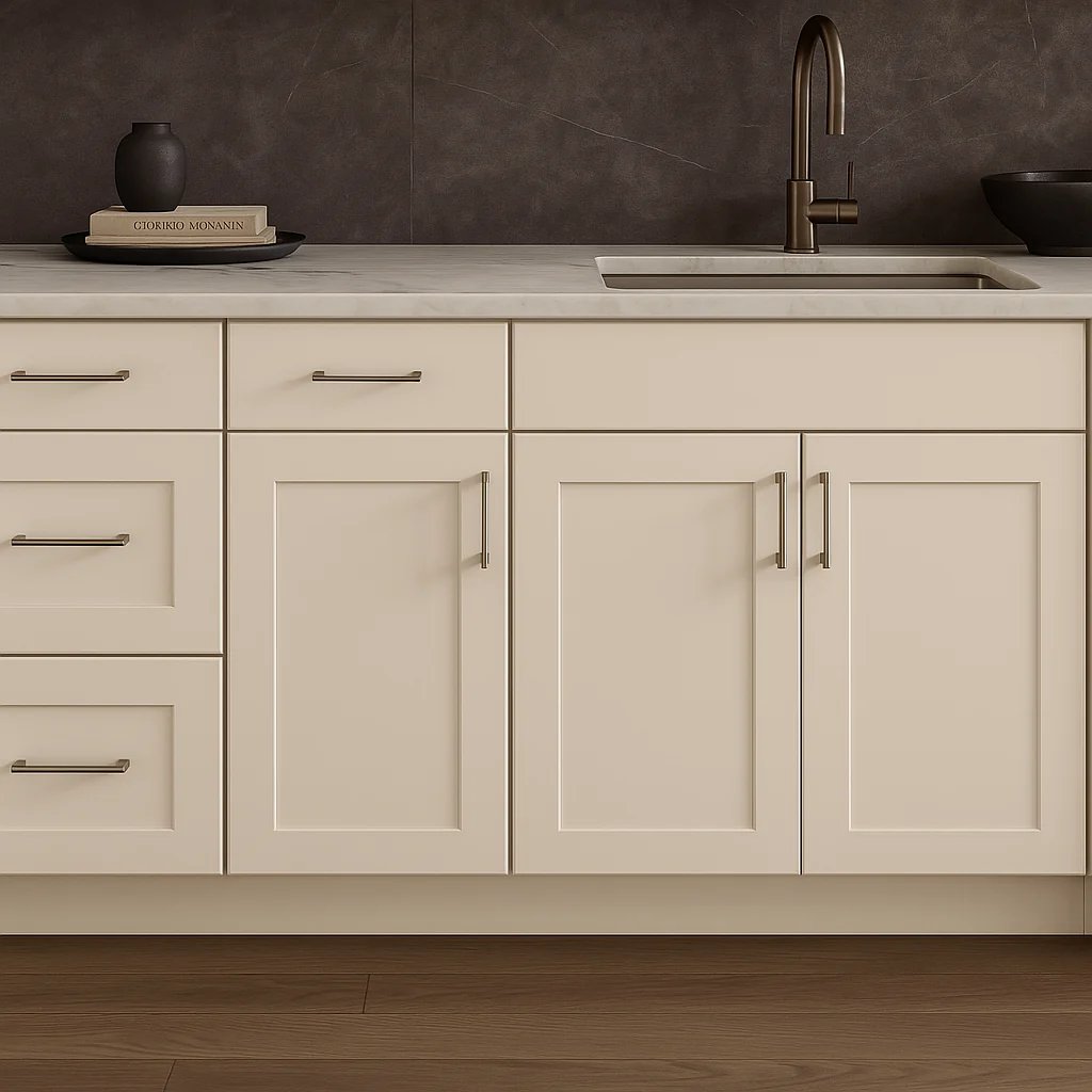 Hampton Bay Avondale Shaker Sink Base Kitchen Cabinet, Antique White - Image 3