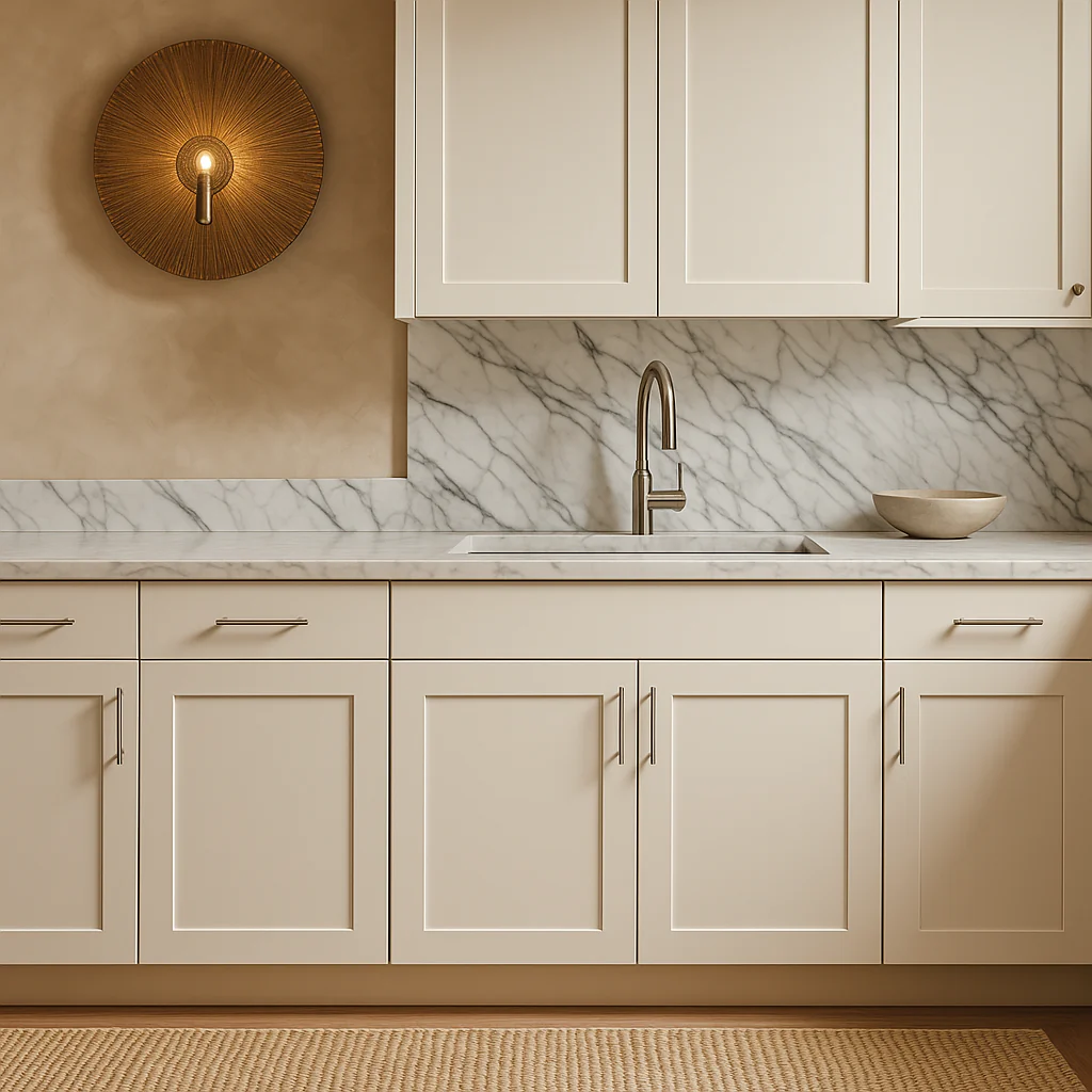Hampton Bay Avondale Shaker Sink Base Kitchen Cabinet, Antique White - Image 2