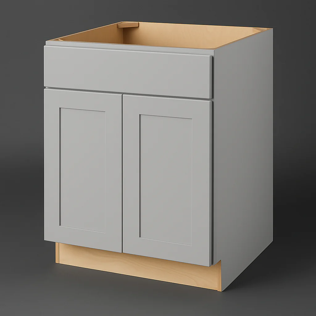 Hampton Bay Avondale Shaker Sink Base Kitchen Cabinet, Dove Gray, 30 in.