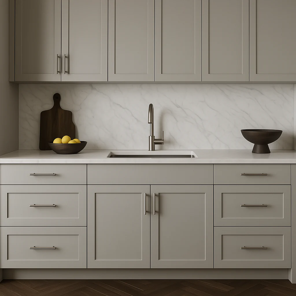 Hampton Bay Avondale Shaker Sink Base Kitchen Cabinet, Dove Gray, 30 in. - Image 2